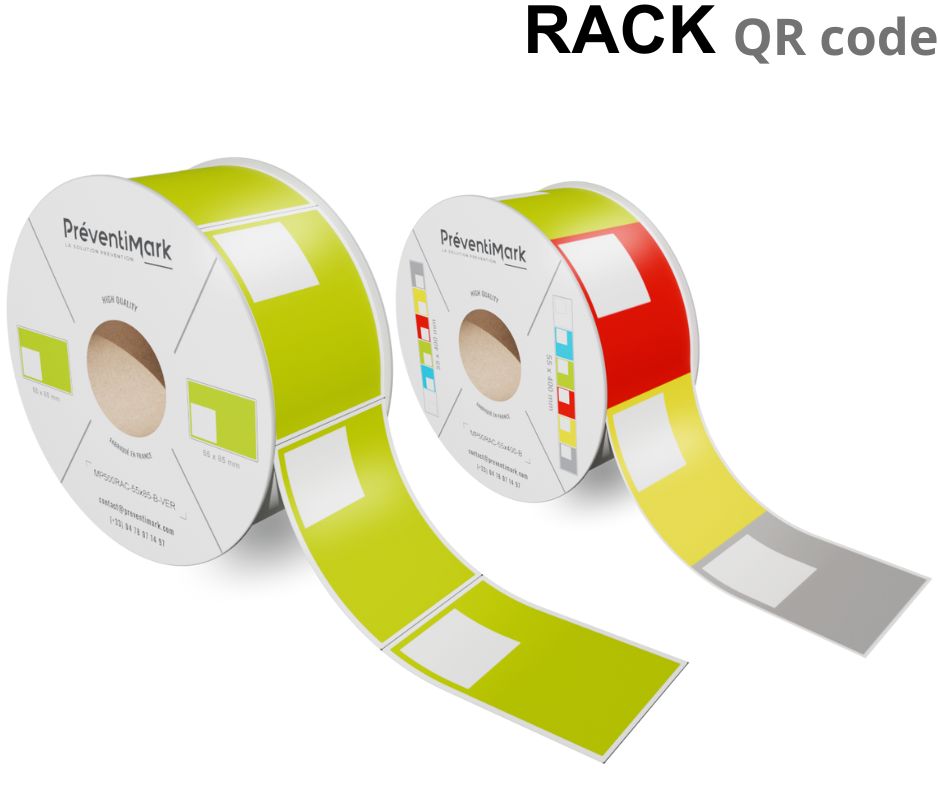 Etiquette marquage et repérage de racks et palettiers, modèle B - QR code