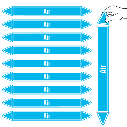 Marqueurs de tuyauteries CLP Air comprimé (Air)