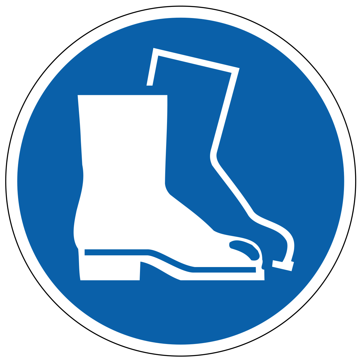 Chaussures de sécurité obligatoires - étiquettes et panneaux d'obligation et de consigne