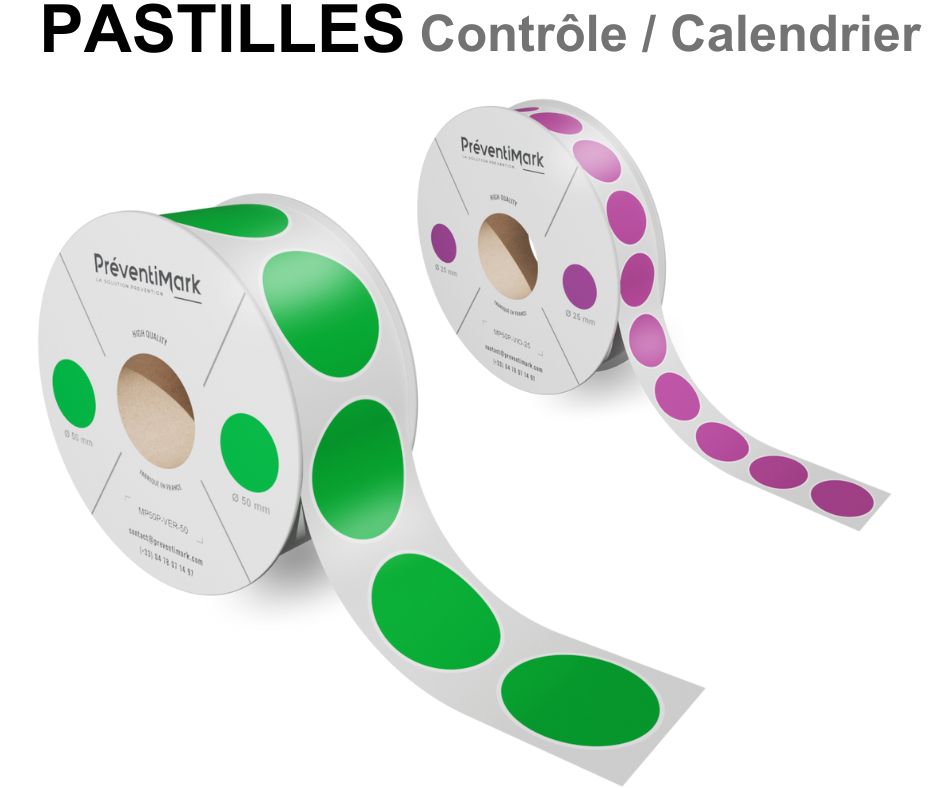 Rouleaux pastilles prédécoupées