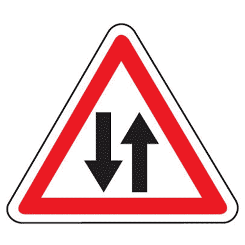 Panneau circulation dans les deux sens A18