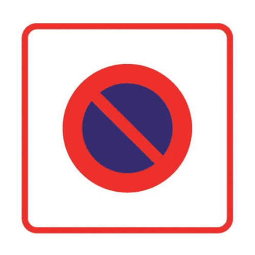 Panneau entrée d'une zone de stationnement interdit B6b1