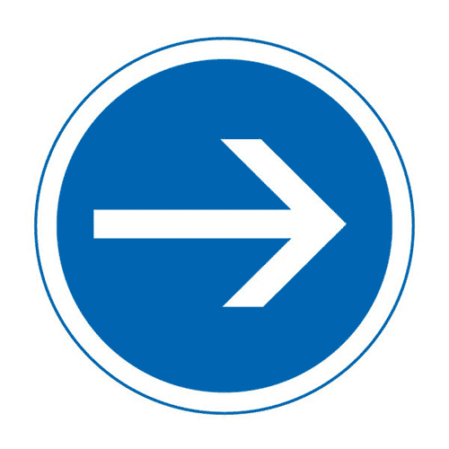 Panneau obligation de tourner à droite B21-1