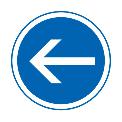 Panneau obligation de tourner à gauche B21-2