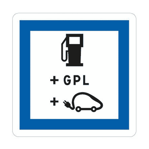 Panneau poste de distribution de carburant pour recharge des véhicules électriques et GPL - CE15h