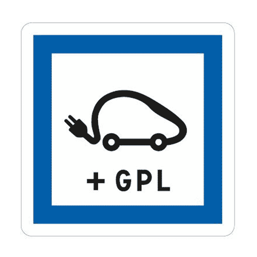 Panneau poste de recharge de véhicules électriques et GPL - CE15j