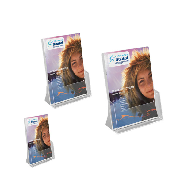 Porte-brochures de comptoir simple-case