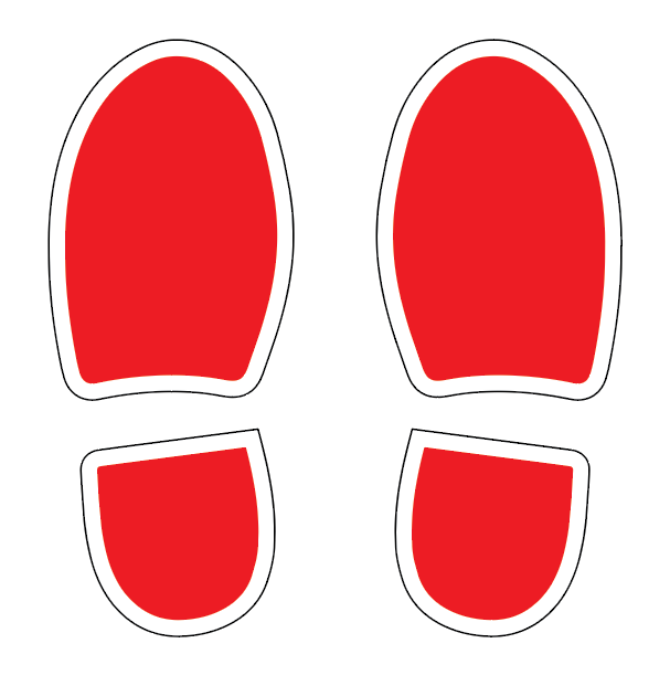 Étiquette pieds prédécoupés