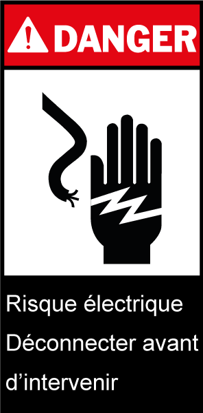 Etiquettes ANSI Z535 - Danger - Risque électrique