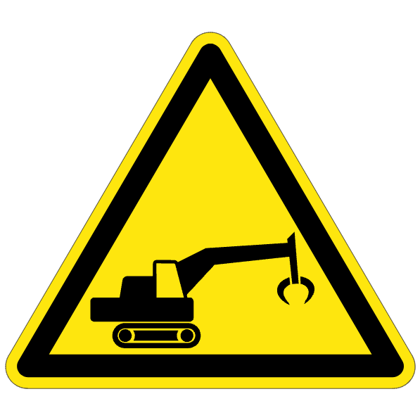 Engins de chantier - W201 - étiquettes et panneaux de danger et de prévention