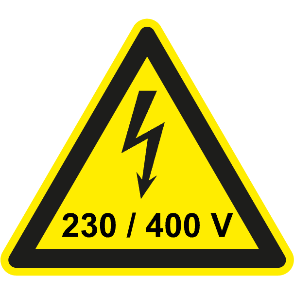 Danger électrique 230/400 Volts - W413 - étiquettes et panneaux de danger et de prévention