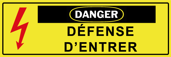 Danger défense d'entrer - W665 - étiquettes et panneaux de danger et de prévention - texte paysage