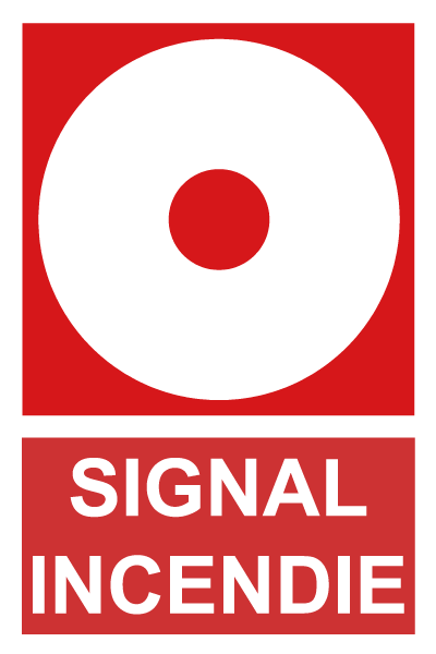 signal incendie - F419 - étiquettes et panneaux d'incendie et de sécurité - picto et texte portrait
