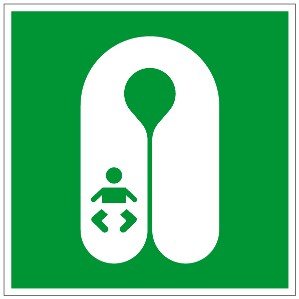 Gillet de sauvetage pour bebe - E046 - ISO 7010 - étiquettes et panneaux d'évacuation, de sauvetage et de secours