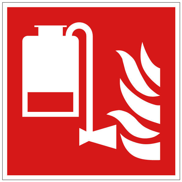 Unité portable d'application de mousse - F010 - ISO 7010 - étiquettes et panneaux d'incendie et de sécurité