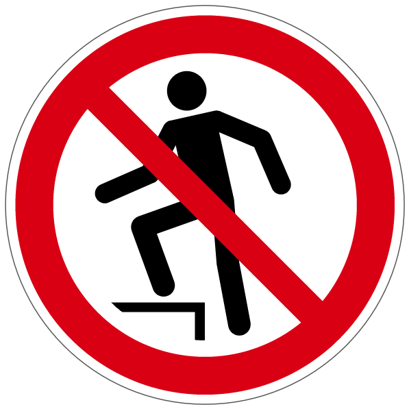 Interdiction de marcher sur la surface - P019 - ISO 7010 - étiquettes et panneaux d'interdiction et de restriction