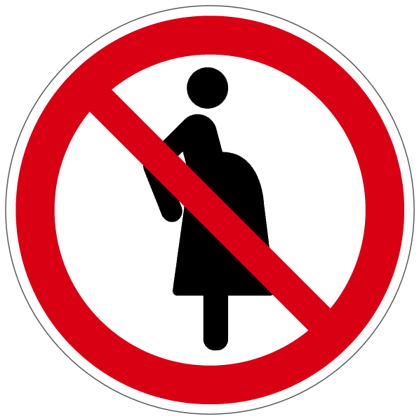 Femmes enceintes non autorisées - P042 - ISO 7010 - étiquettes et panneaux d'interdiction et de restriction