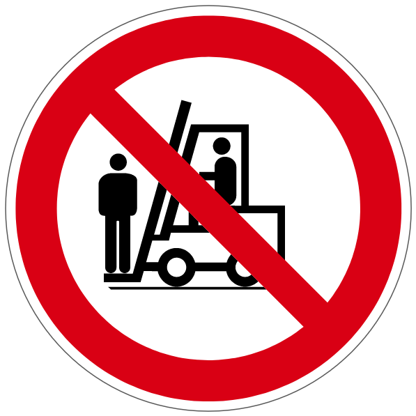 Passagers interdits sur les chariots élévateurs - P199 - étiquettes et panneaux d'interdiction et de restriction