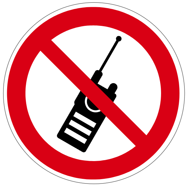 Emetteur / récepteur interdit - P270 - étiquettes et panneaux d'interdiction et de restriction