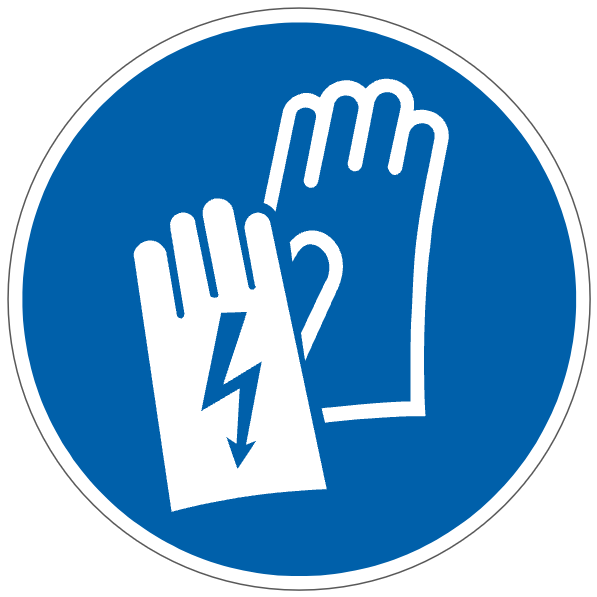 Gants conducteurs obligatoires  - M176 - étiquettes et panneaux d'obligation et de consigne