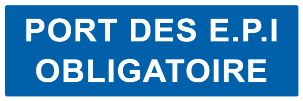 Port des E.P.I. obligatoire - M652 - étiquettes et panneaux d'obligation et de consigne - texte paysage