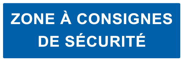 Zone à consignes de sécurité - M655 - étiquettes et panneaux d'obligation et de consigne - texte paysage