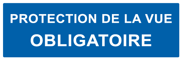Protection de la vue obligatoire - M660 - étiquettes et panneaux d'obligation et de consigne - texte paysage