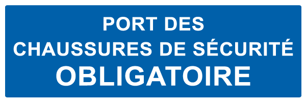 Port des chaussures de sécurité obligatoire - M668 - étiquettes et panneaux d'obligation et de consigne - texte paysage