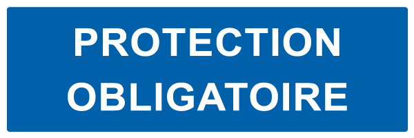 Protection obligatoire - M679 - étiquettes et panneaux d'obligation et de consigne - texte paysage