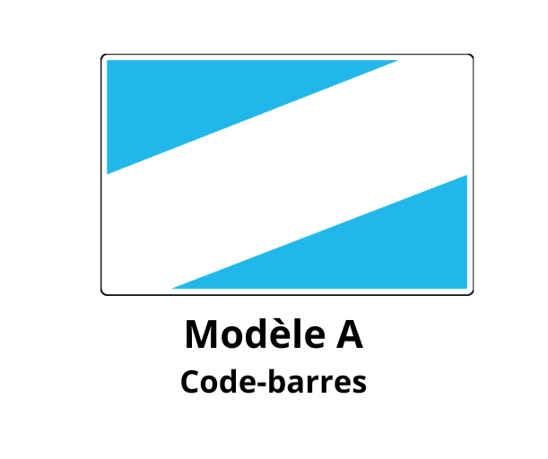 Etiquette de marquage et d'identification de racks et paletiers, Modèle A pour code barre