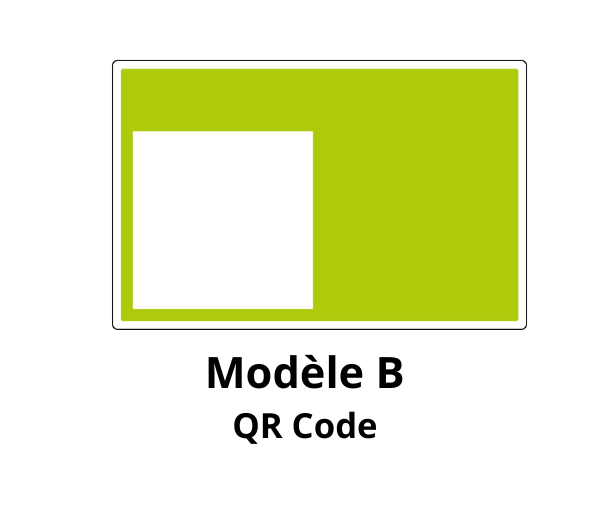 Etiquette de marquage et d'identification de racks et paletiers, Modèle B pour QR Code