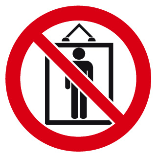 Ascenseur interdit aux personnes
