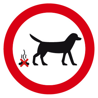 Déjections canines interdites