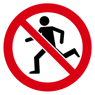 Interdiction de courir