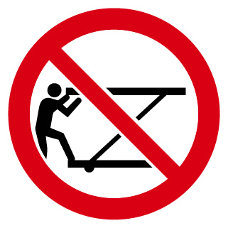 Ne pas monter sur l'appareil