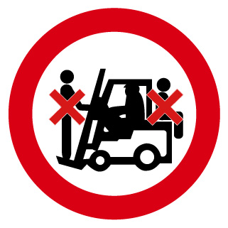 Passagers interdits sur les chariots élévateurs