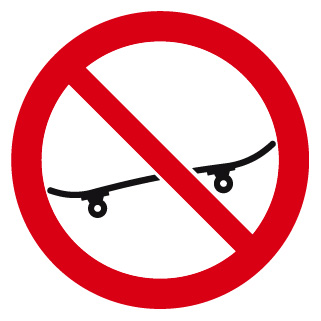 Skateboards interdits