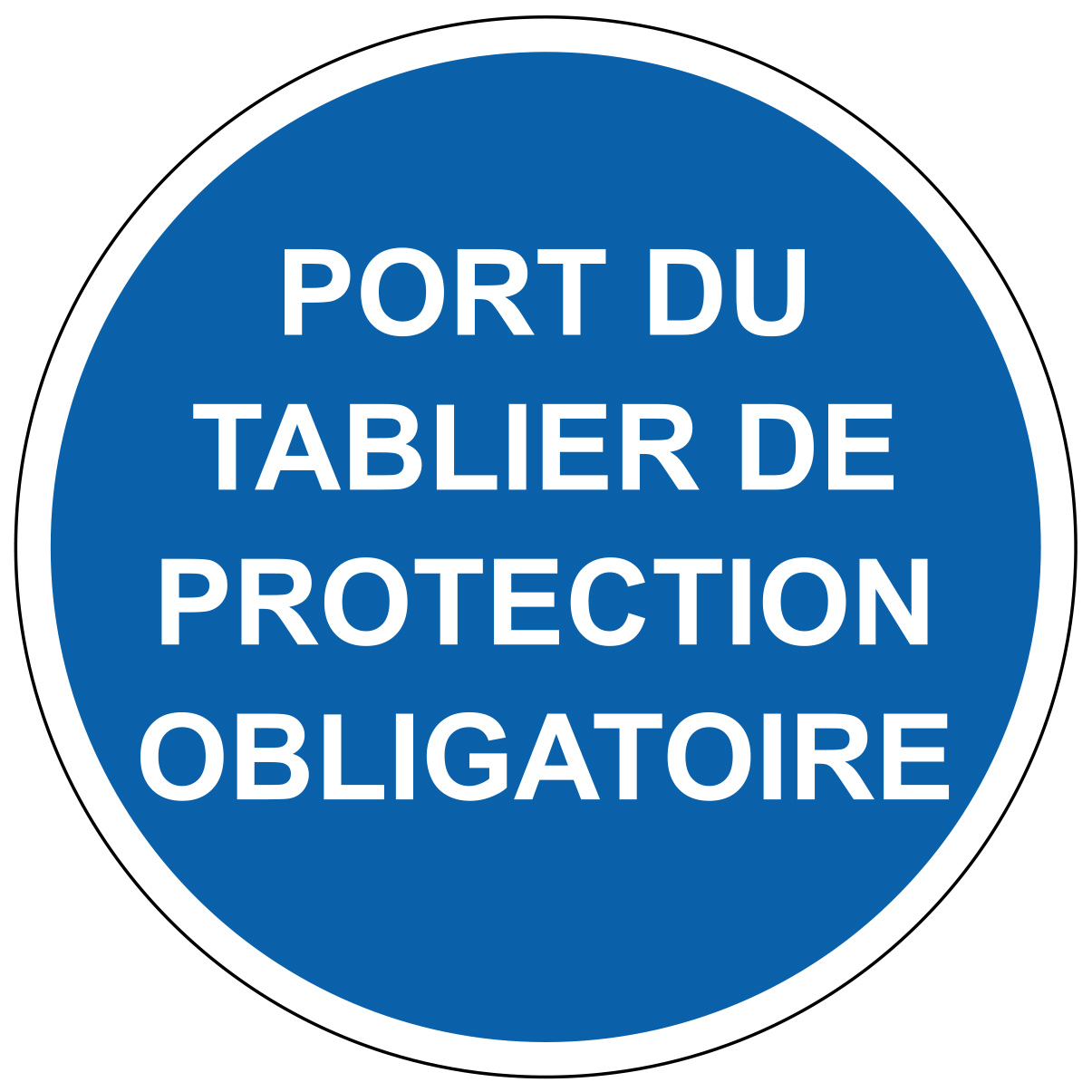 Port du tablier de protection obligatoire